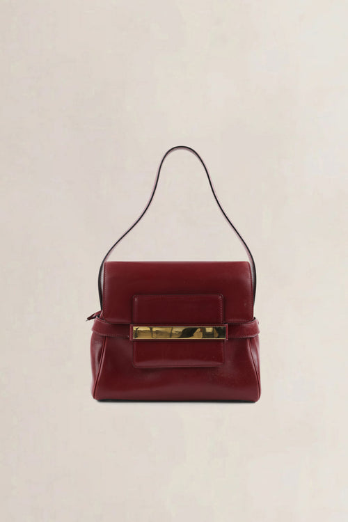 Delvaux Burgundy Vintage Top Handle Bag