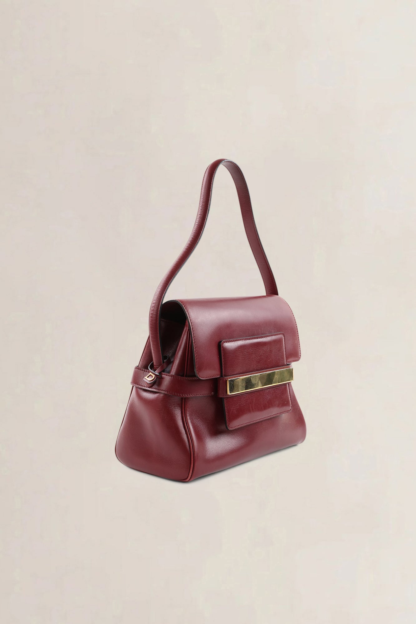 Delvaux Burgundy Vintage Top Handle Bag