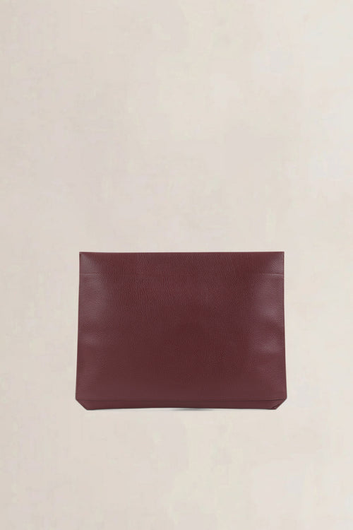 Delvaux Purple/Brown Leather Presse Pochette