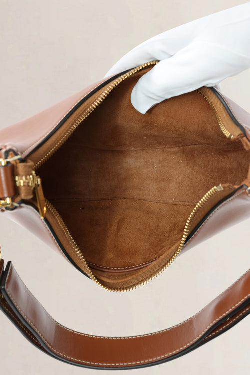 Céline Brown Medium Ava Strap Smooth Calfskin Shoulder Bag
