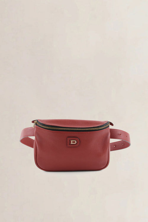 Delvaux Red Musette Belt Bag