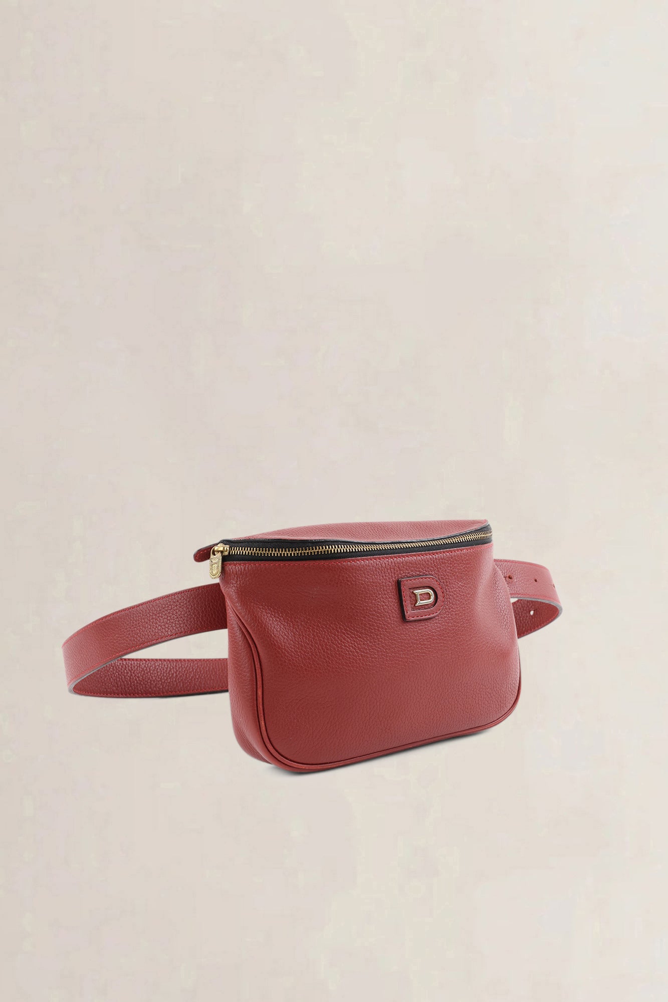 Delvaux Red Musette Belt Bag