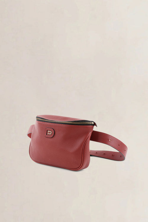 Delvaux Red Musette Belt Bag