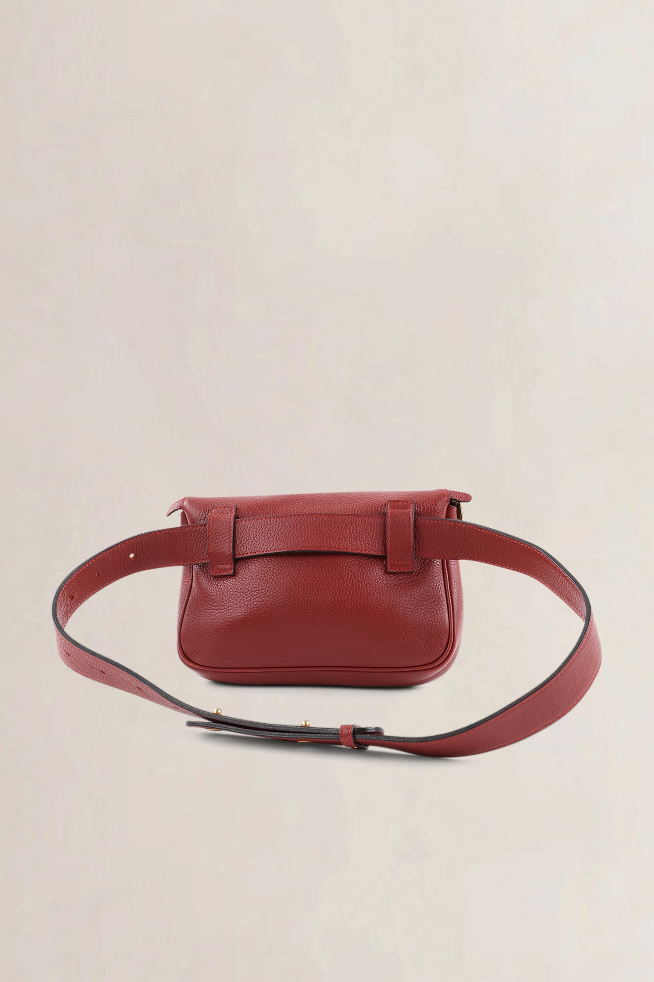 Delvaux Red Musette Belt Bag