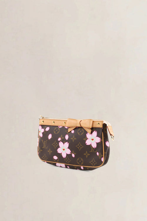 Louis Vuitton x Takashi Murakami Cherry Blossom Pocchette Accessoires Crossbody Bag