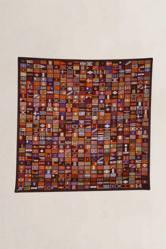 Hermès 90 Silk Carré Voyage en Hermès — vintage