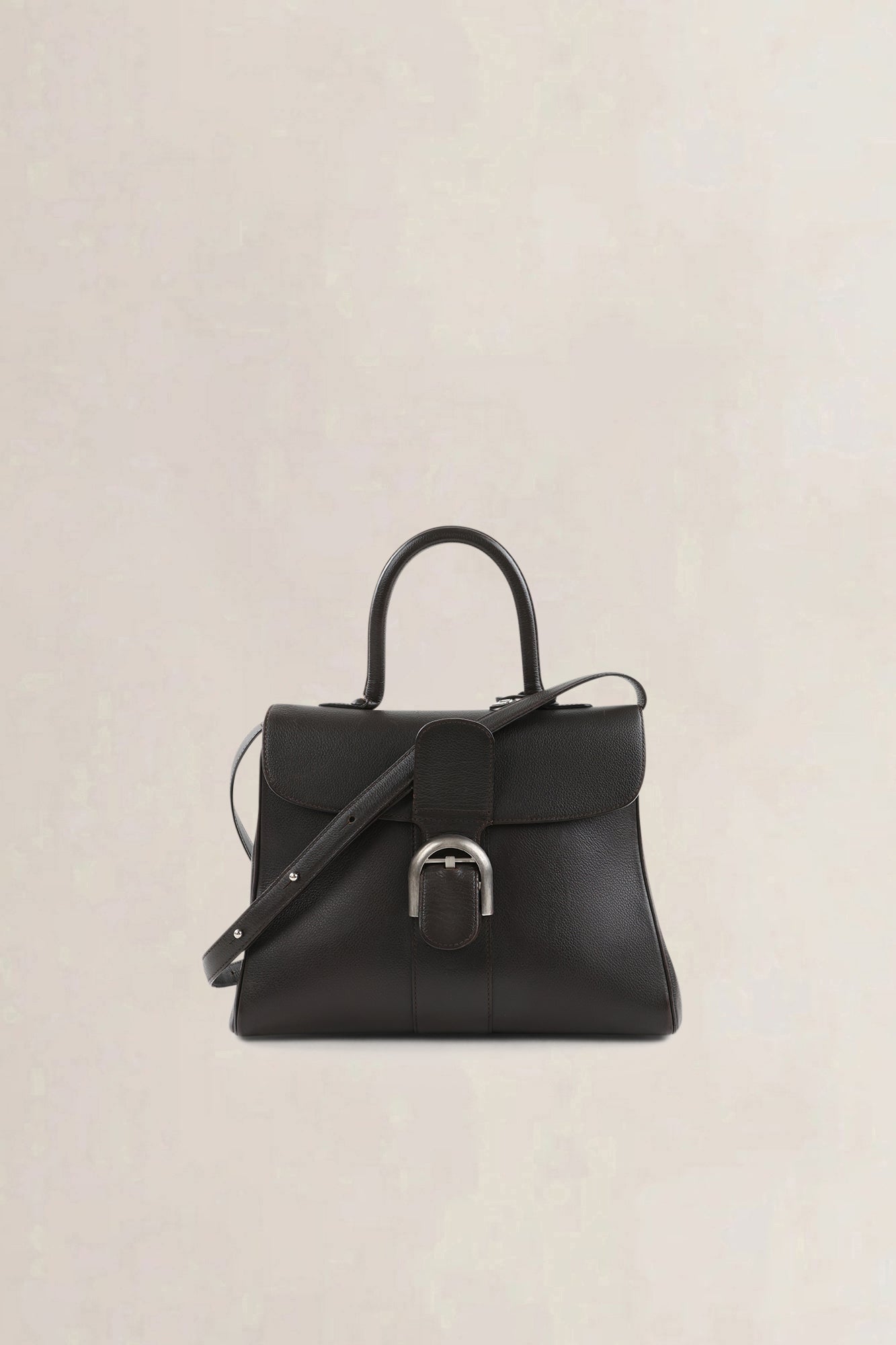 Delvaux Dark Brown Leather Brillant MM — vintage