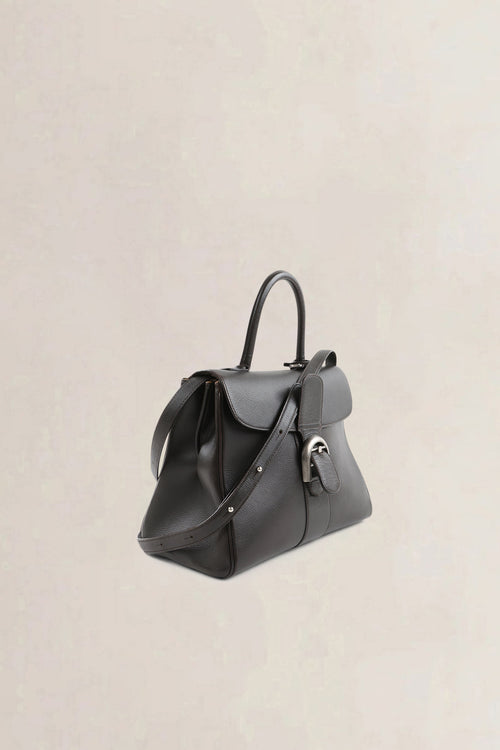 Delvaux Dark Brown Leather Brillant MM Crossbody Bag