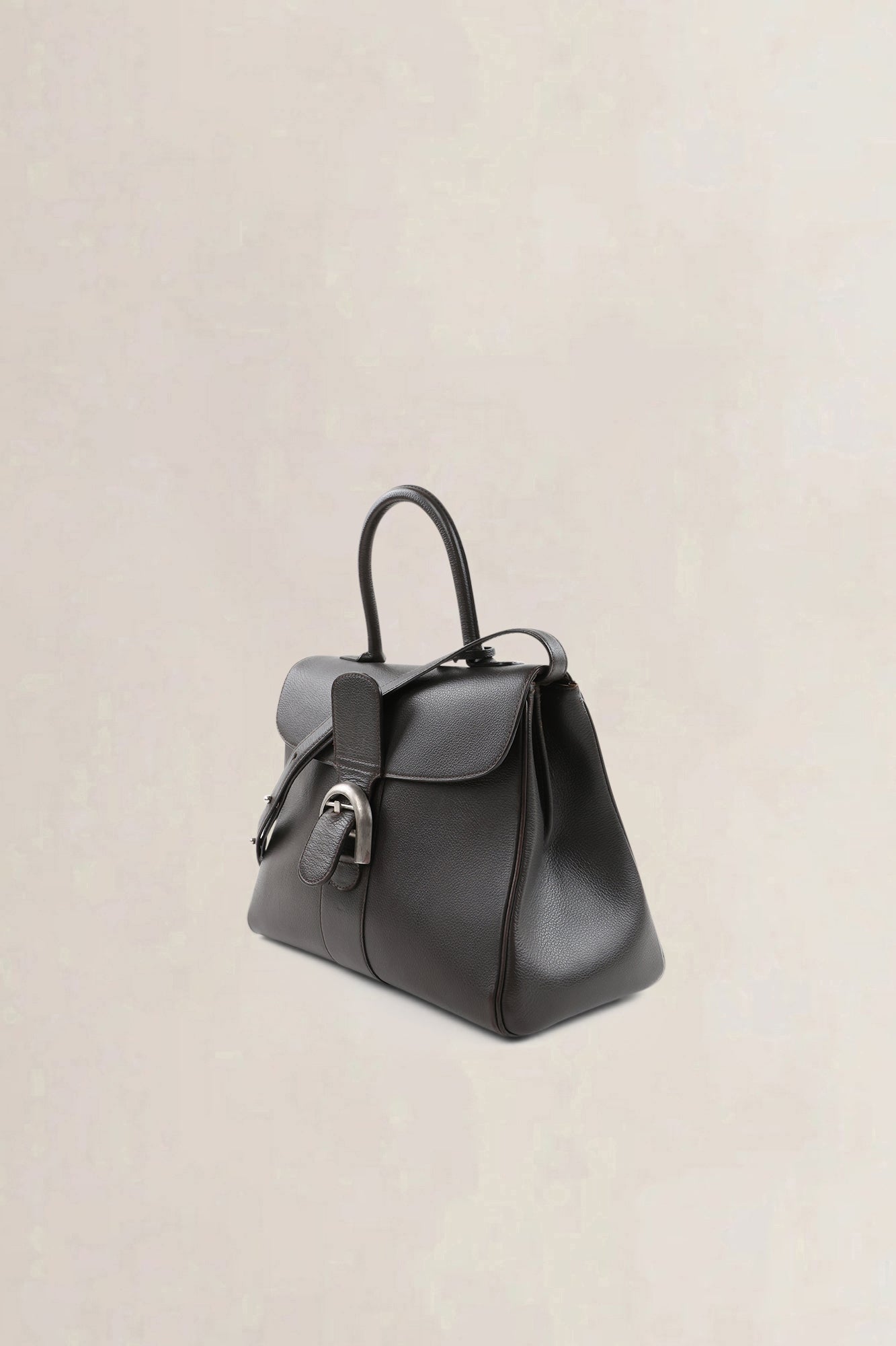 Delvaux Dark Brown Leather Brillant MM Crossbody Bag