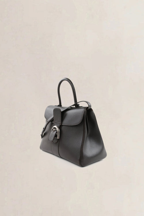 Delvaux Dark Brown Leather Brillant MM Crossbody Bag
