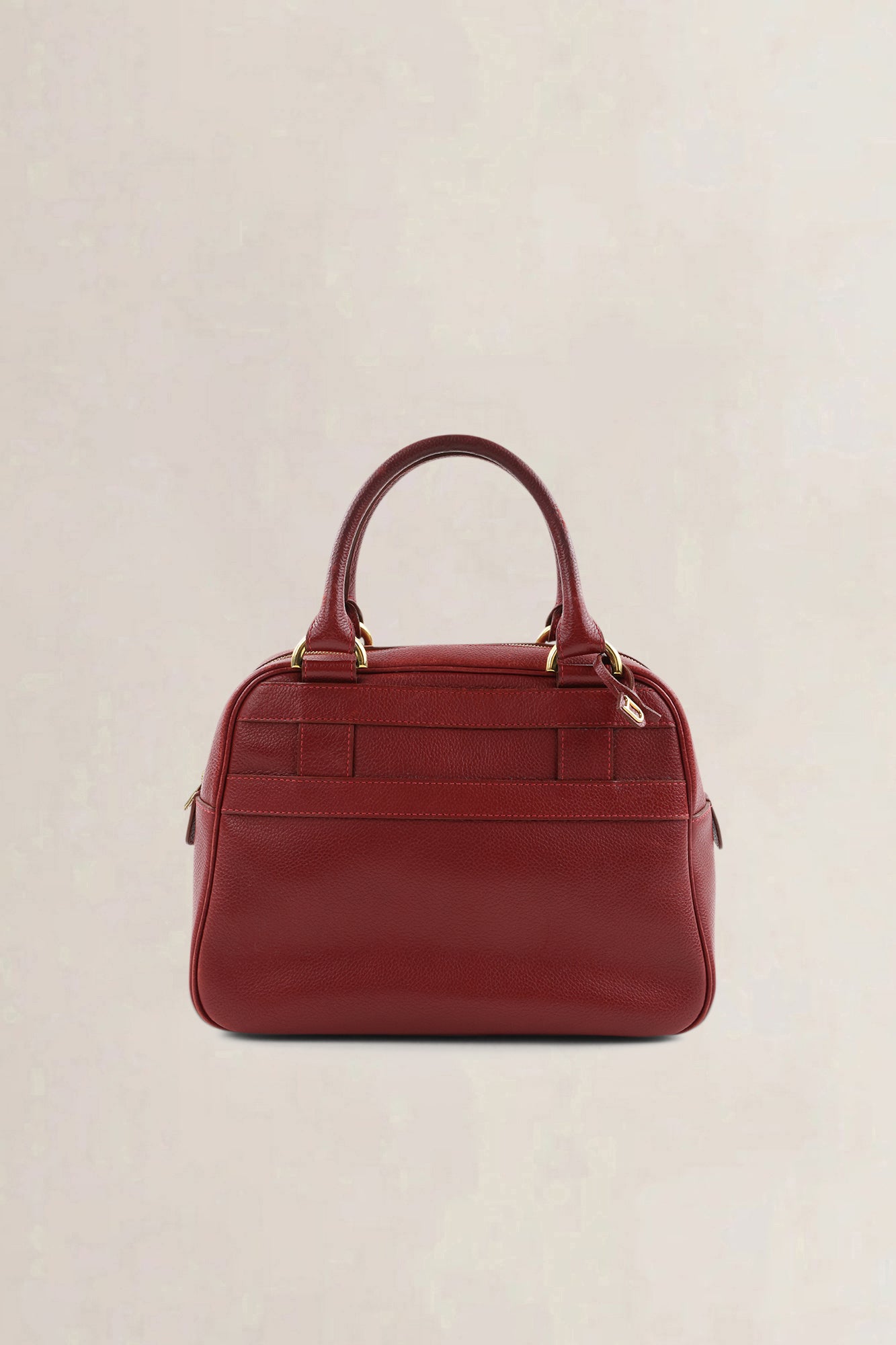 Delvaux Red Leather Parole Top Handle Bag