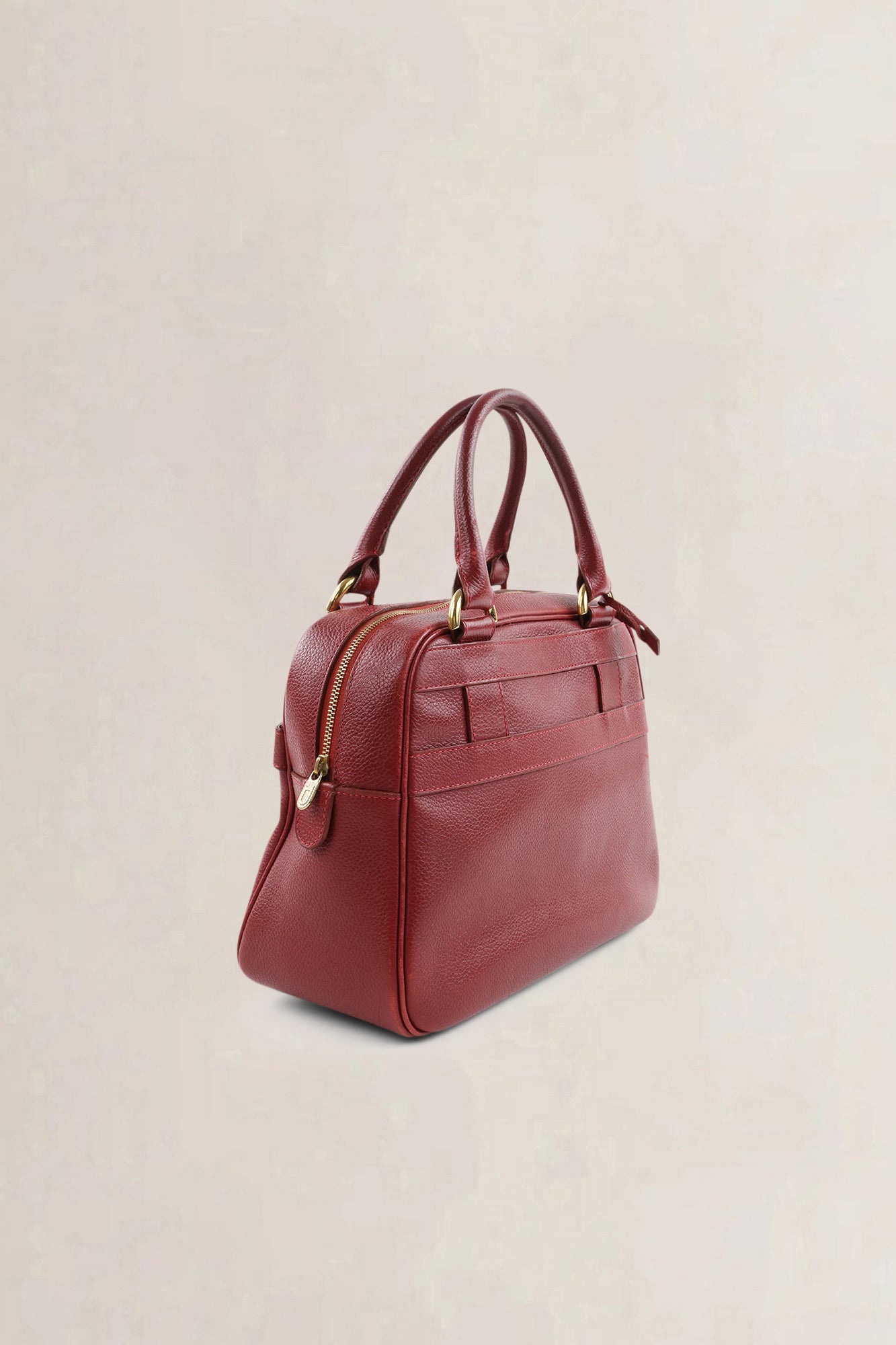 Delvaux Red Leather Parole Top Handle Bag