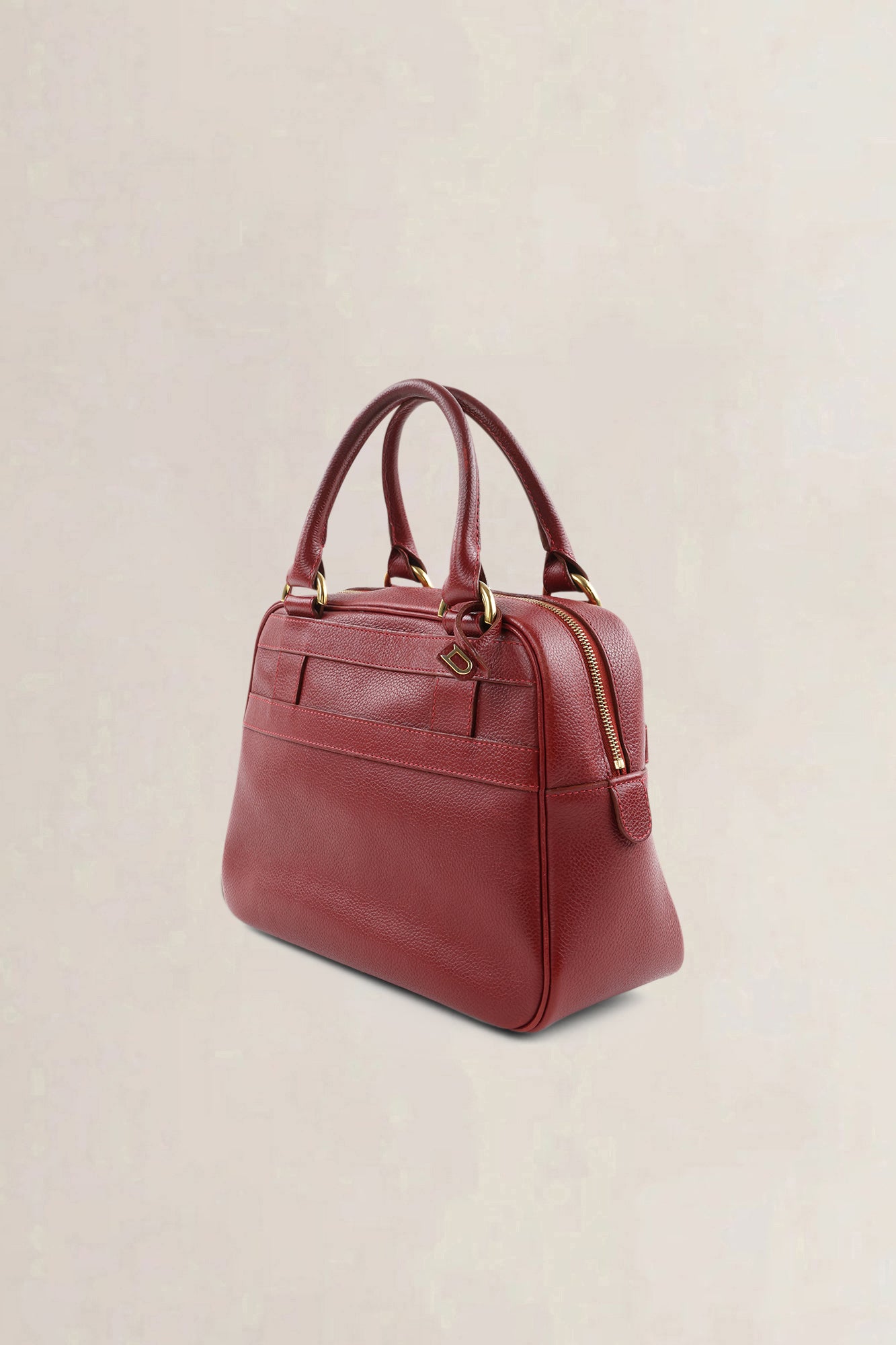 Delvaux Red Leather Parole Top Handle Bag