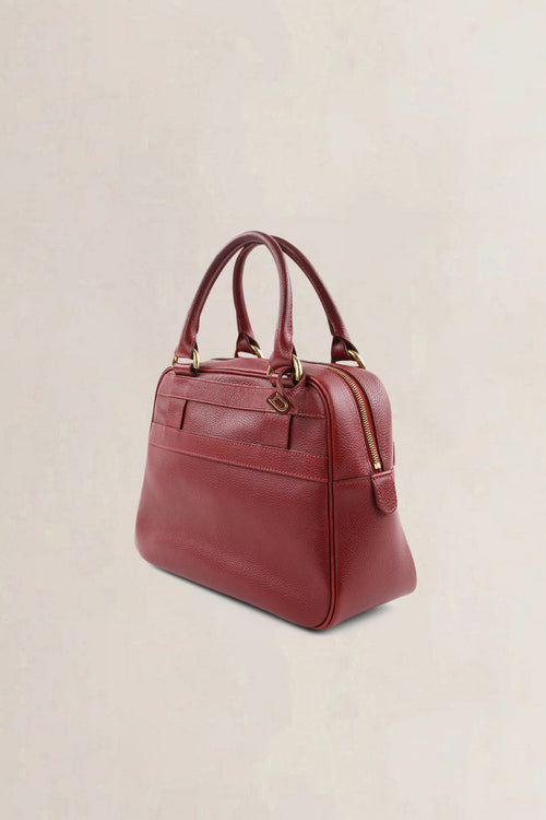 Delvaux Red Leather Parole Top Handle Bag