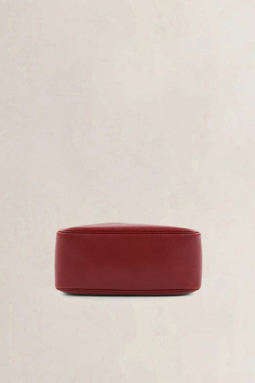Delvaux Red Leather Parole Top Handle Bag