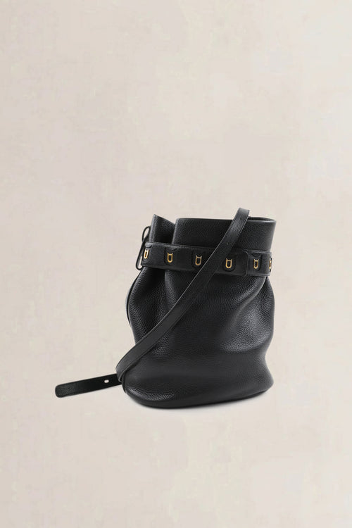 Delvaux Black Leather Calicot Crossbody Bag