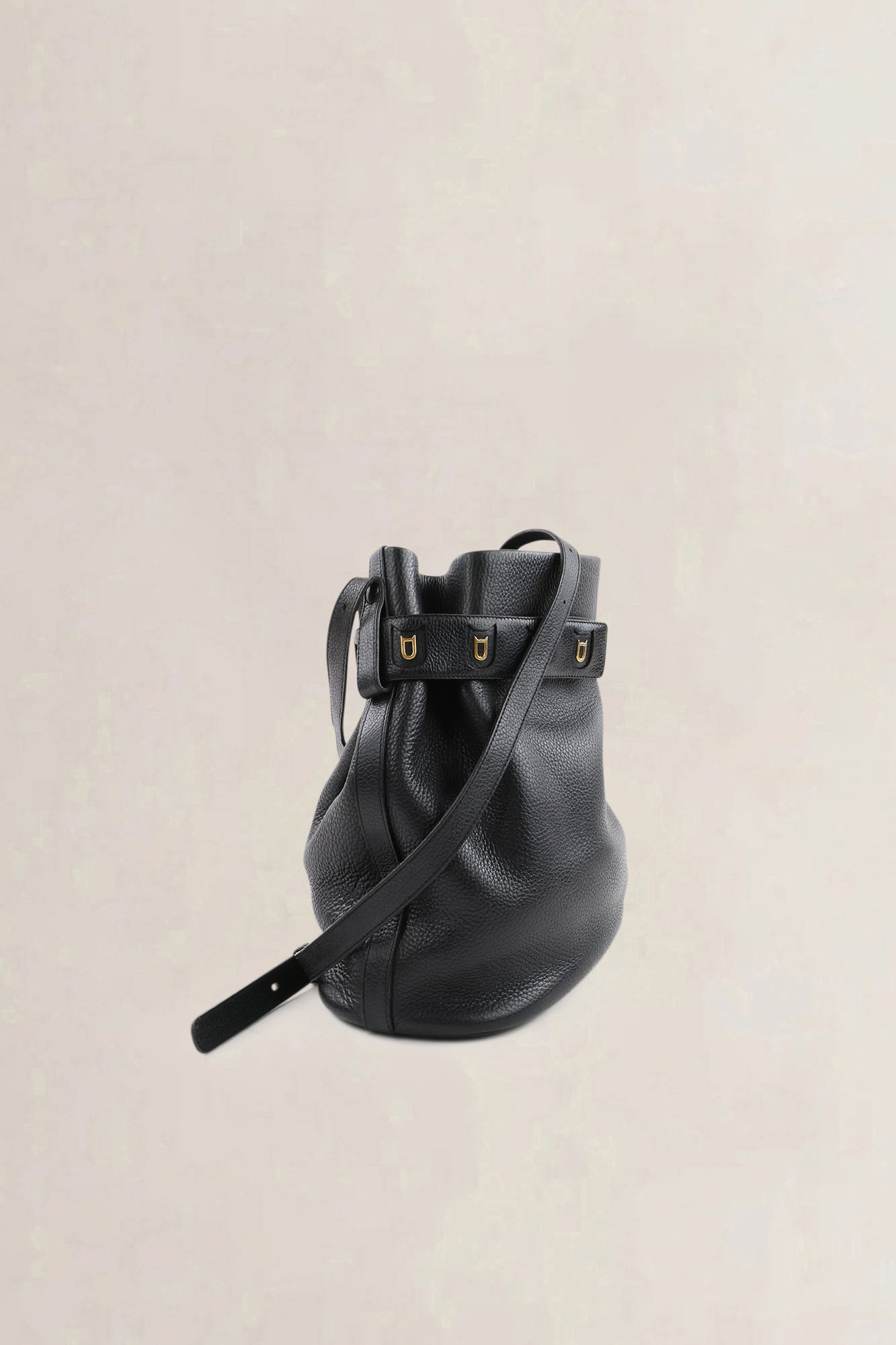 Delvaux Black Leather Calicot Crossbody Bag