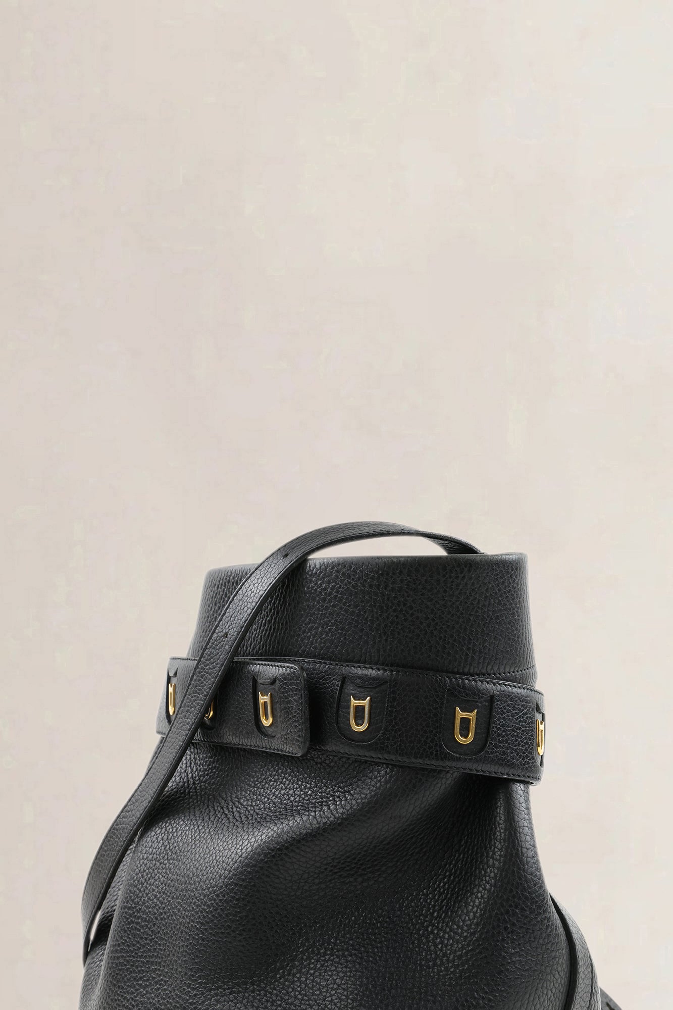 Delvaux Black Leather Calicot — vintage