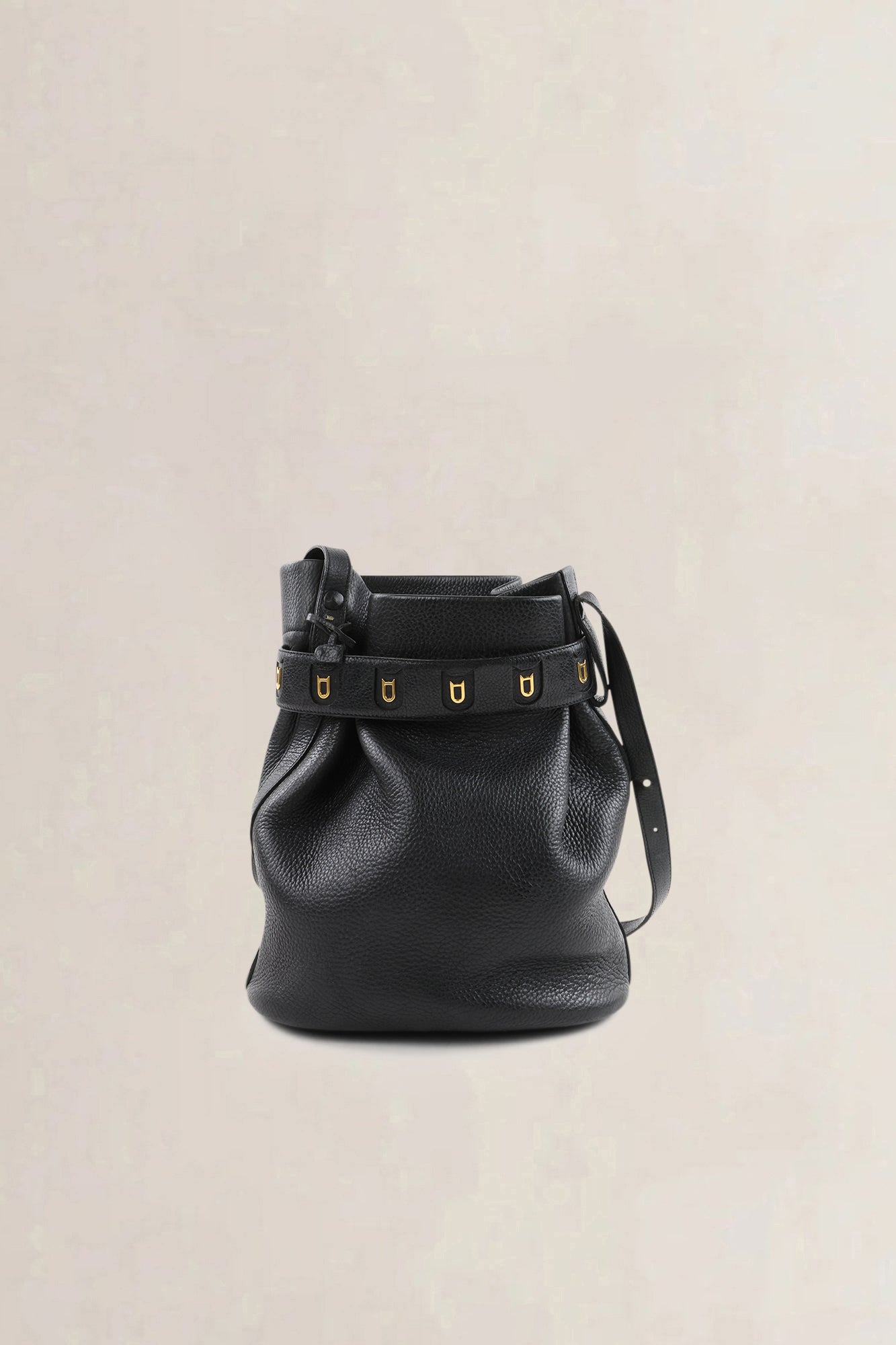 Delvaux Black Leather Calicot — vintage
