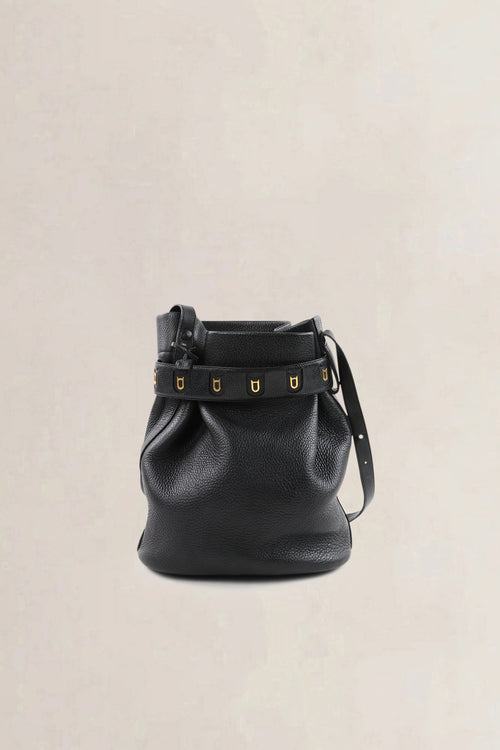 Delvaux Black Leather Calicot Crossbody Bag