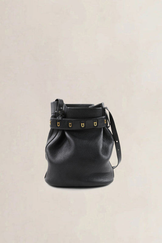 Delvaux Black Leather Calicot — vintage