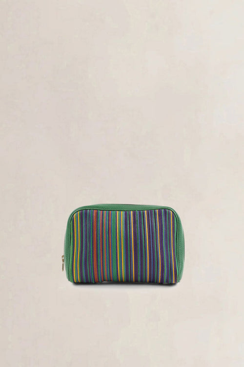 Delvaux Multicolor Toile de Cuir Pouch
