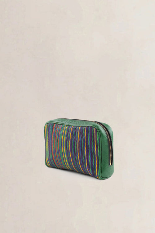 Delvaux Multicolor Toile de Cuir Pouch