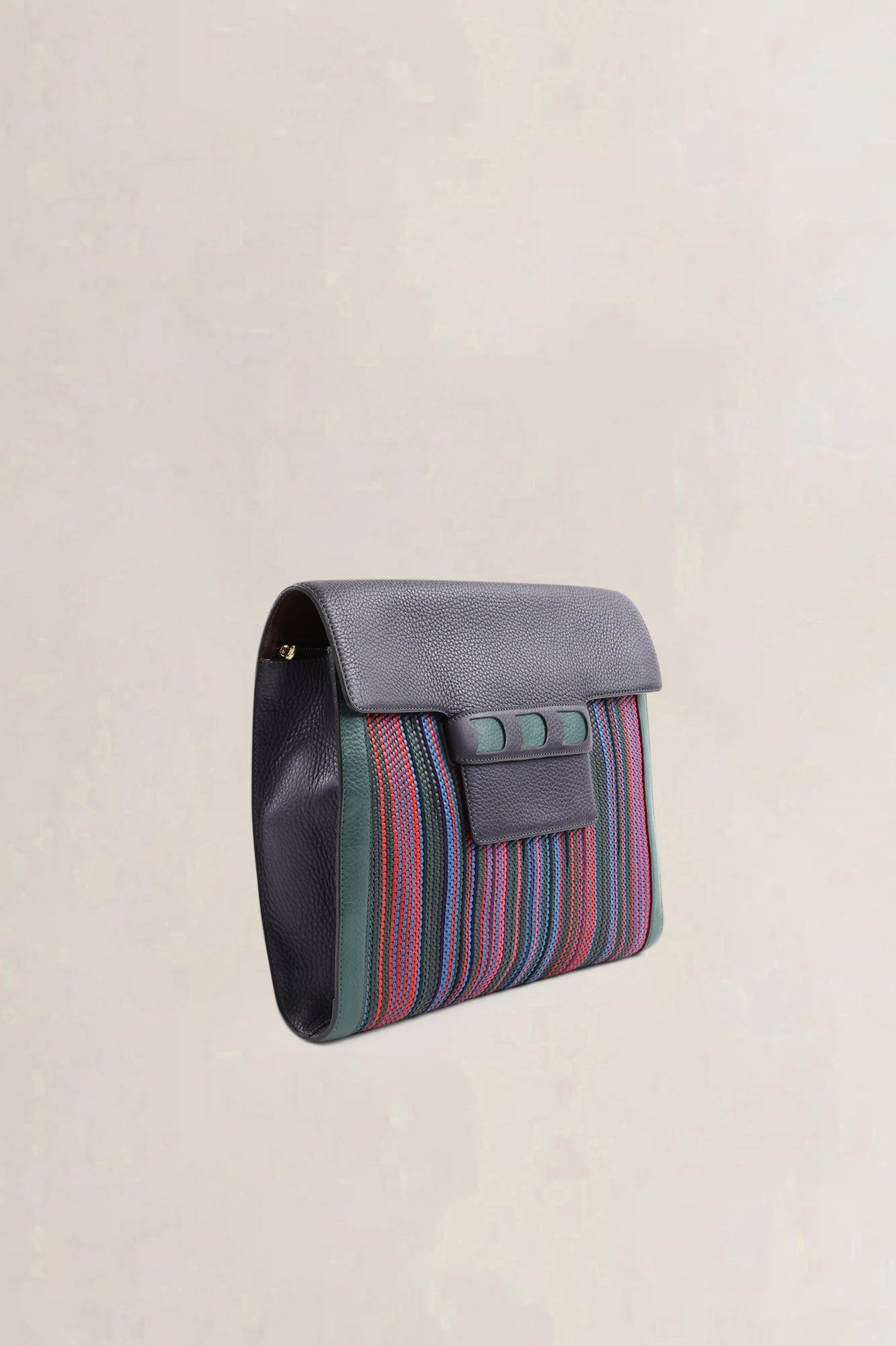 Delvaux Multicolor Toile de Cuir Clutch