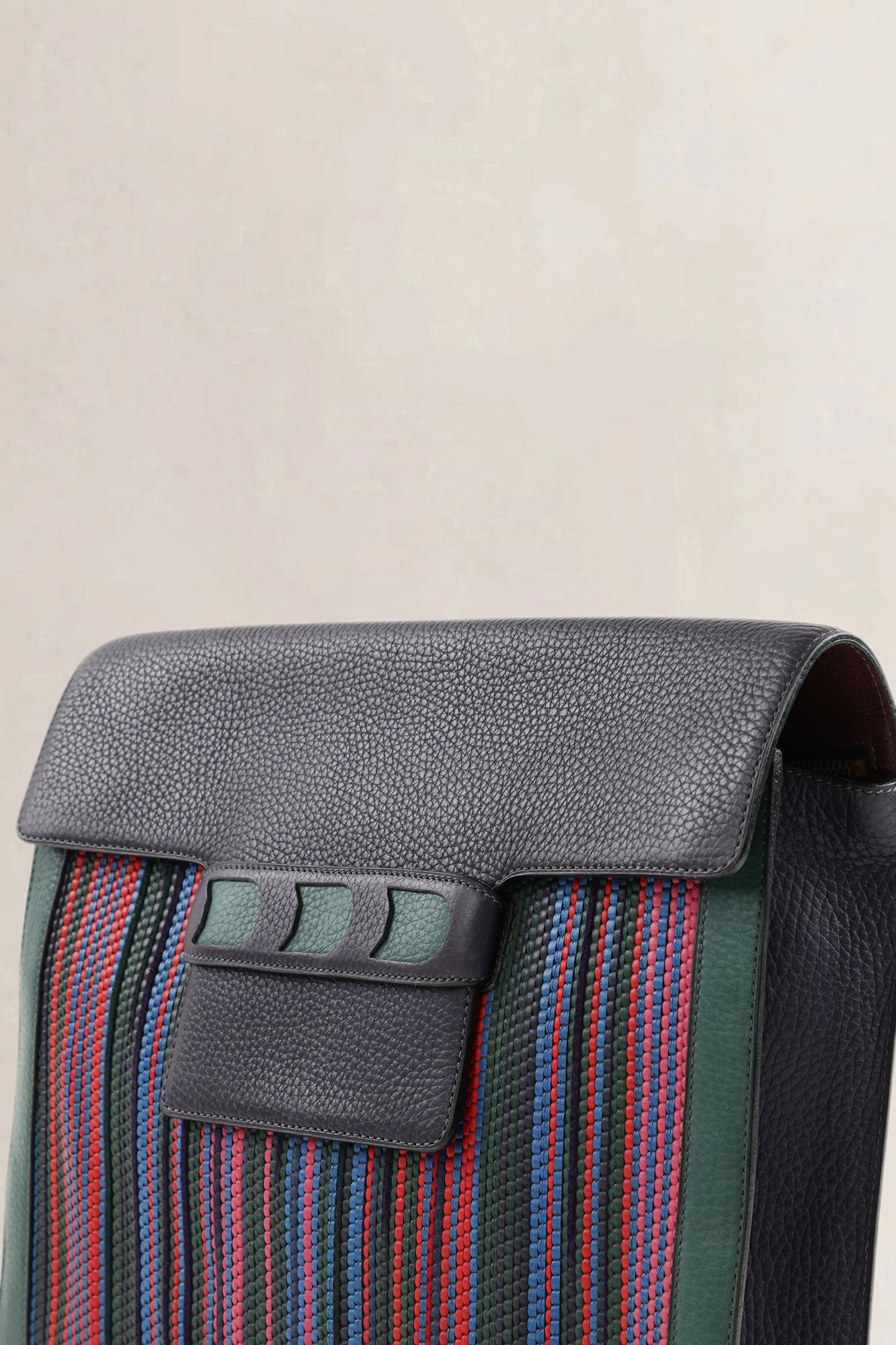 Delvaux Multicolor Toile de Cuir Clutch