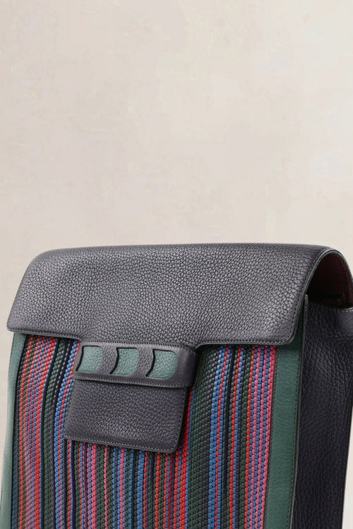 Delvaux Multicolor Toile de Cuir Clutch