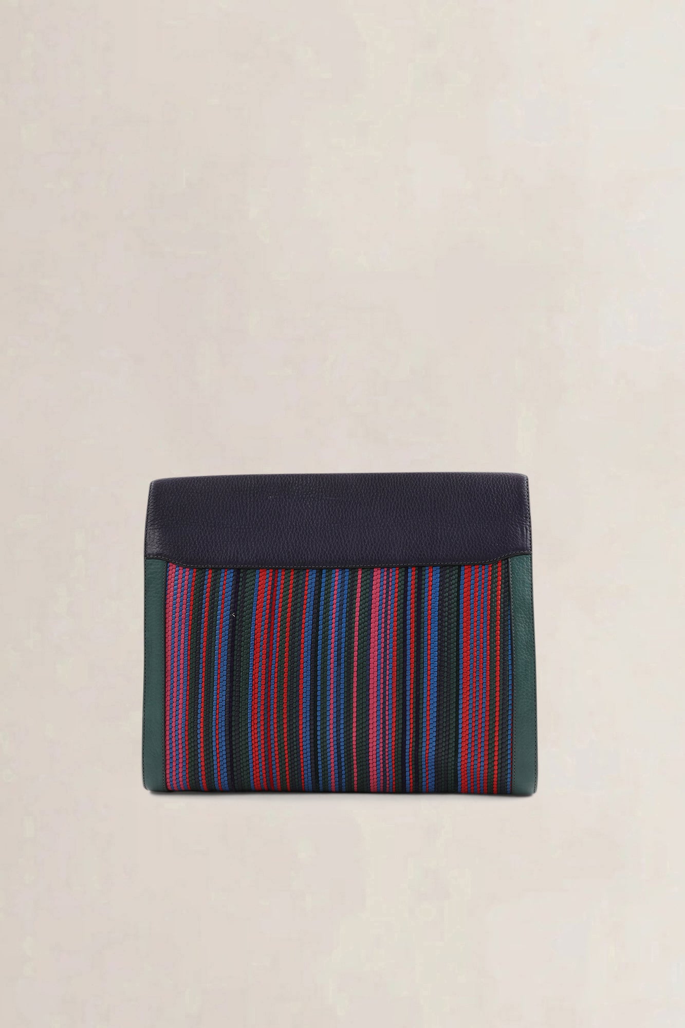 Delvaux Multicolor Toile de Cuir Clutch