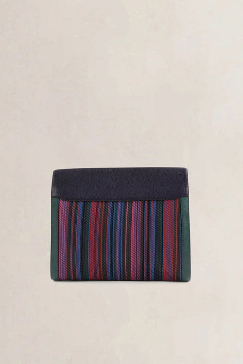 Delvaux Multicolor Toile de Cuir Clutch