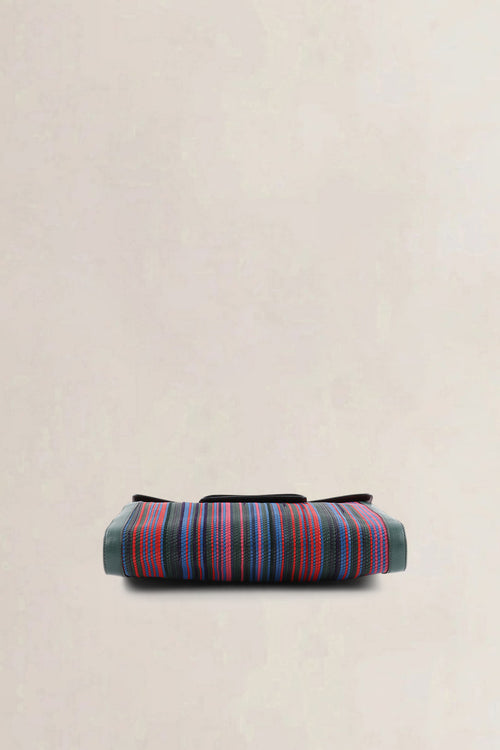 Delvaux Multicolor Toile de Cuir Clutch