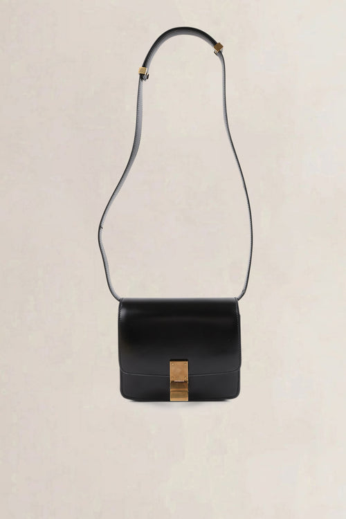 Céline Black Leather Classic Box Small Crossbody Bag