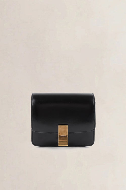Céline Black Leather Classic Box Small Crossbody Bag