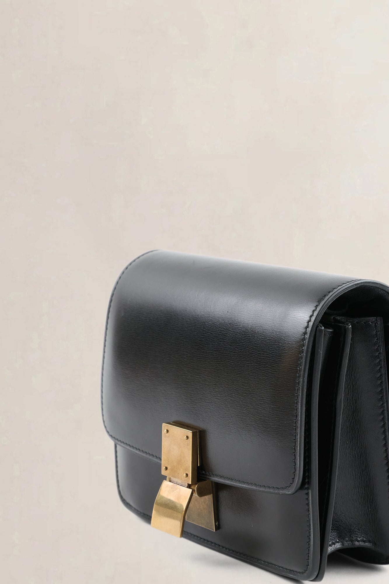 Céline Black Leather Classic Box Small Crossbody Bag