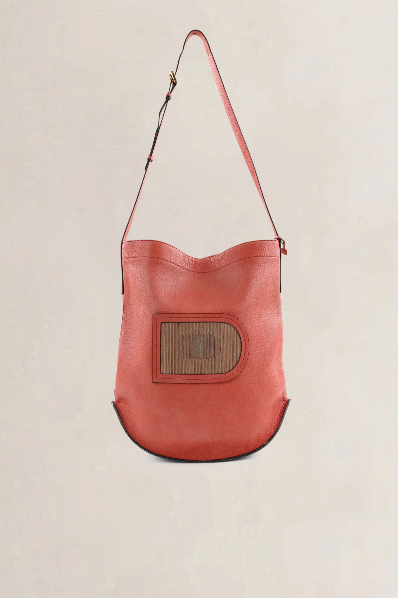 Delvaux Pink-Red Leather 'Coup de Chapeau' Limited Edition Le Pin Crossbody Bag
