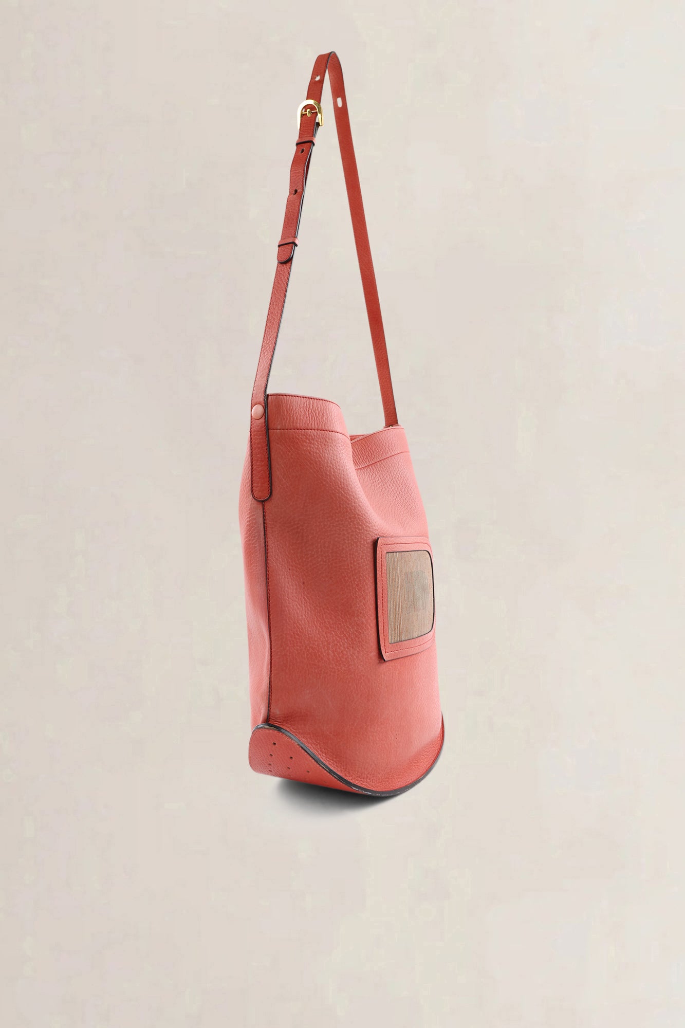 Delvaux Pink-Red Leather 'Coup de Chapeau' Limited Edition Le Pin Crossbody Bag
