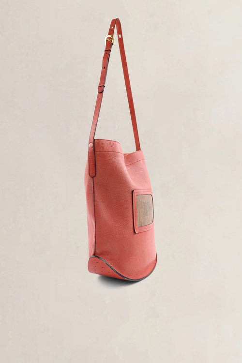 Delvaux Pink-Red Leather 'Coup de Chapeau' Limited Edition Le Pin Crossbody Bag