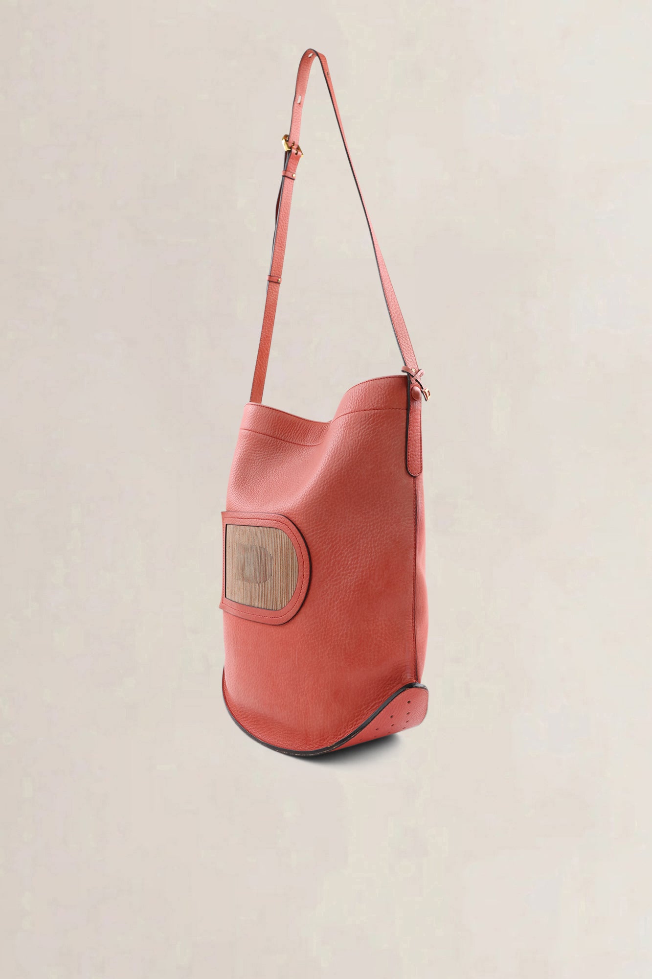 Delvaux Pink-Red Leather 'Coup de Chapeau' Limited Edition Le Pin Crossbody Bag