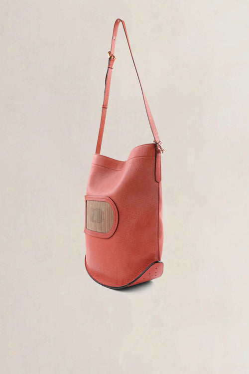 Delvaux Pink-Red Leather 'Coup de Chapeau' Limited Edition Le Pin Crossbody Bag
