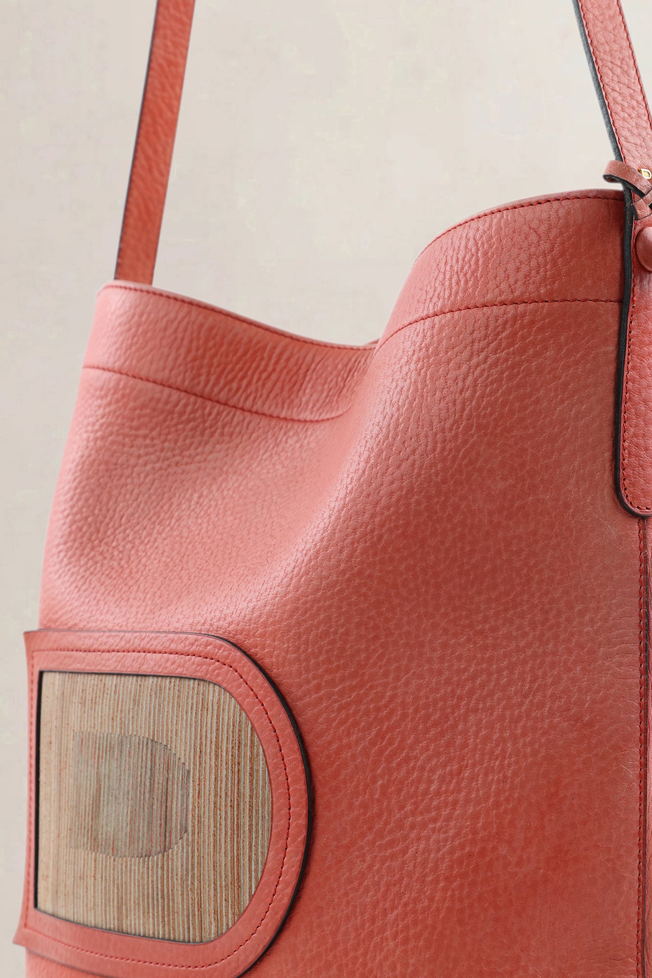 Delvaux Pink-Red Leather 'Coup de Chapeau' Limited Edition Le Pin Crossbody Bag