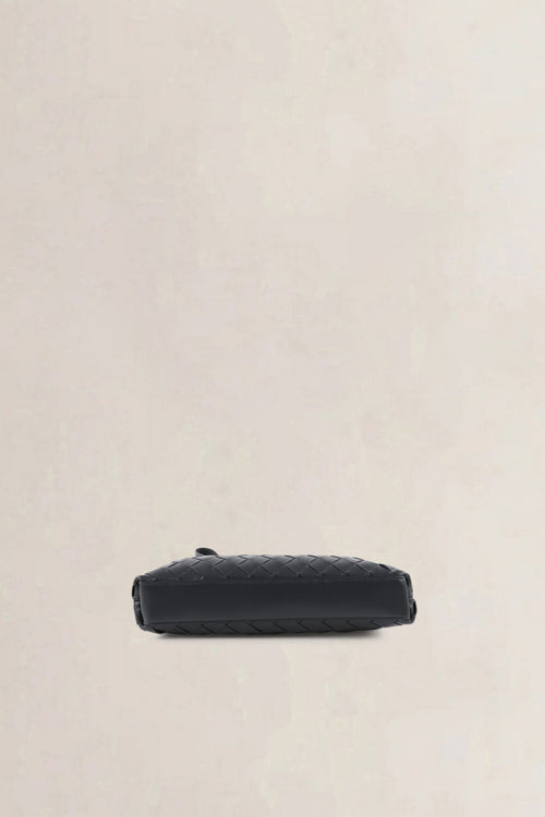 Bottega Veneta Black Intrecciato Leather Prism Pouch