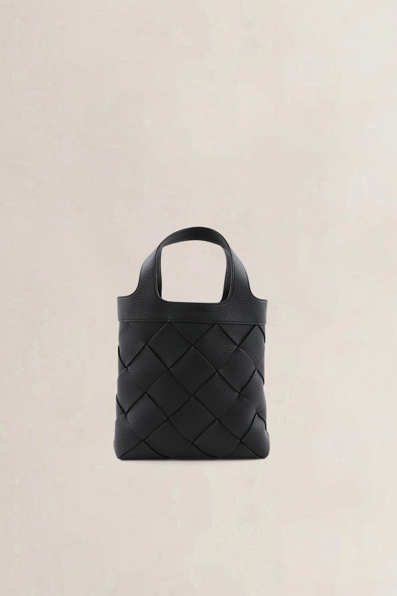 Bottega Veneta Black Intrecciato Leather Small Diago Crossbody Bag
