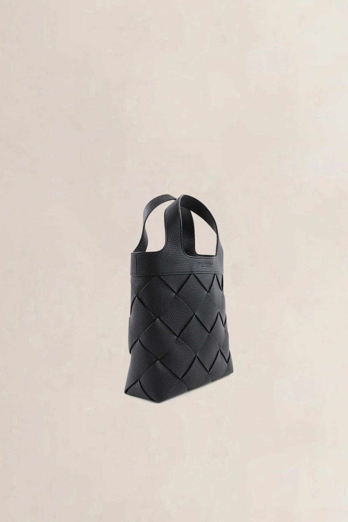 Bottega Veneta Black Intrecciato Leather Small Diago Crossbody Bag