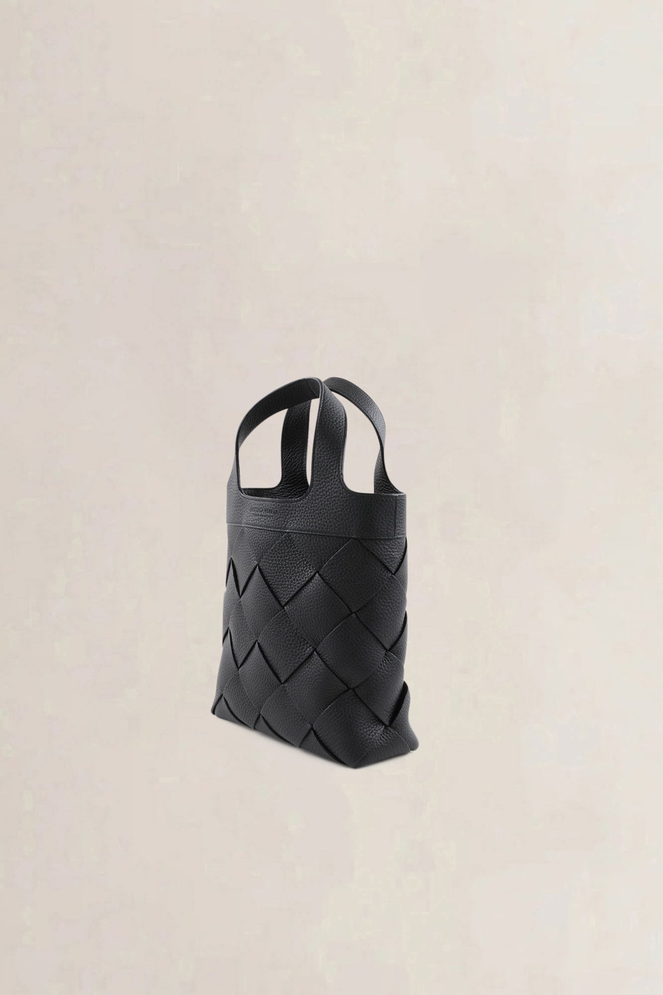 Bottega Veneta Black Intrecciato Leather Small Diago Crossbody Bag