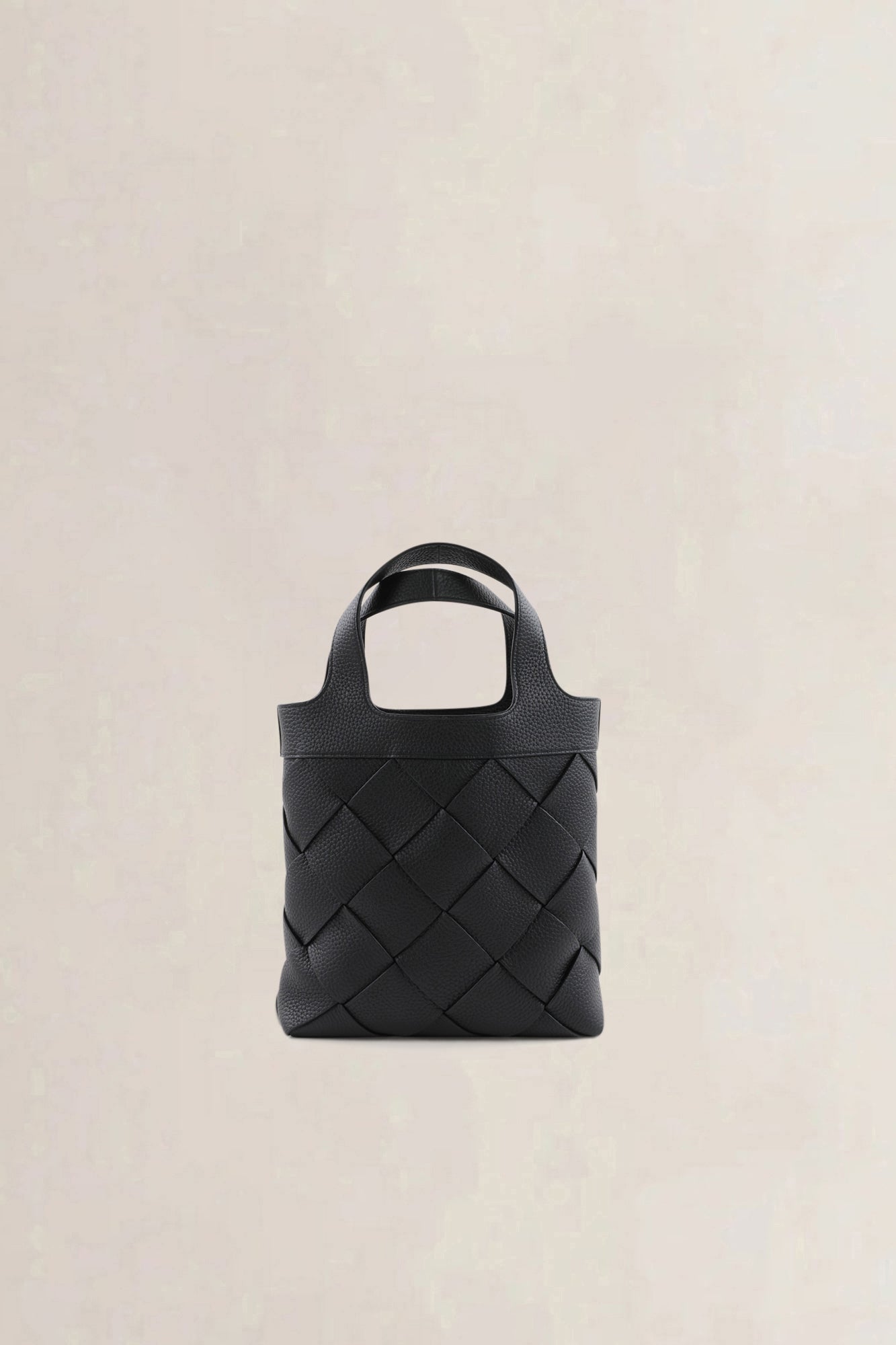 Bottega Veneta Black Intrecciato Leather Small Diago Crossbody Bag