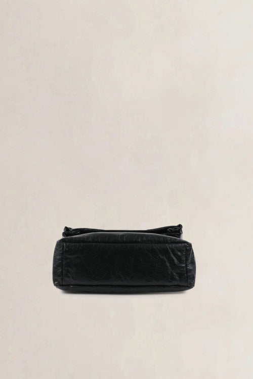 Balenciaga Black Calfskin Leather Medium Monaco Chain Shoulder Bag