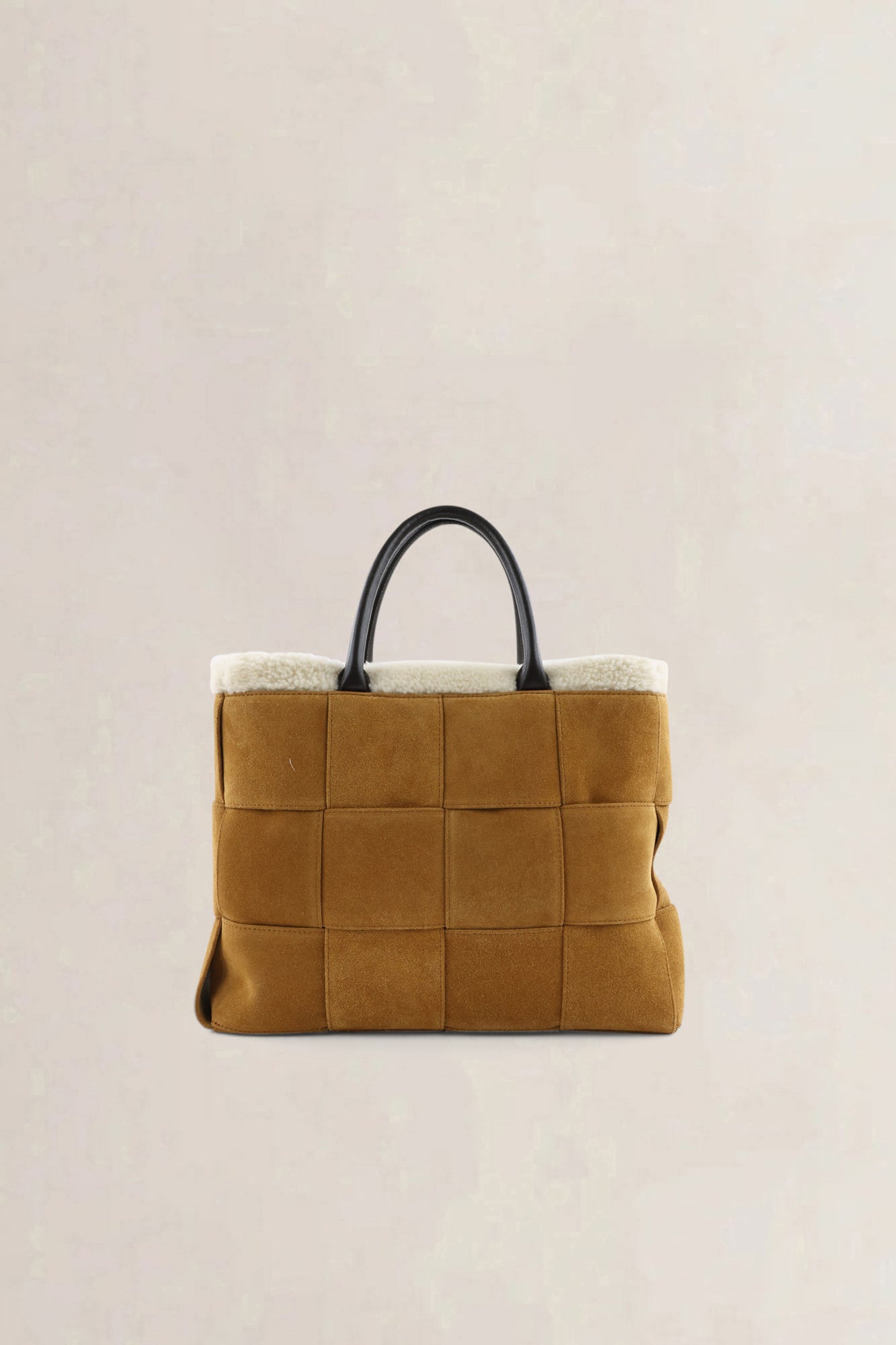 Bottega Veneta Camel Suede Small Arco Tote Bag