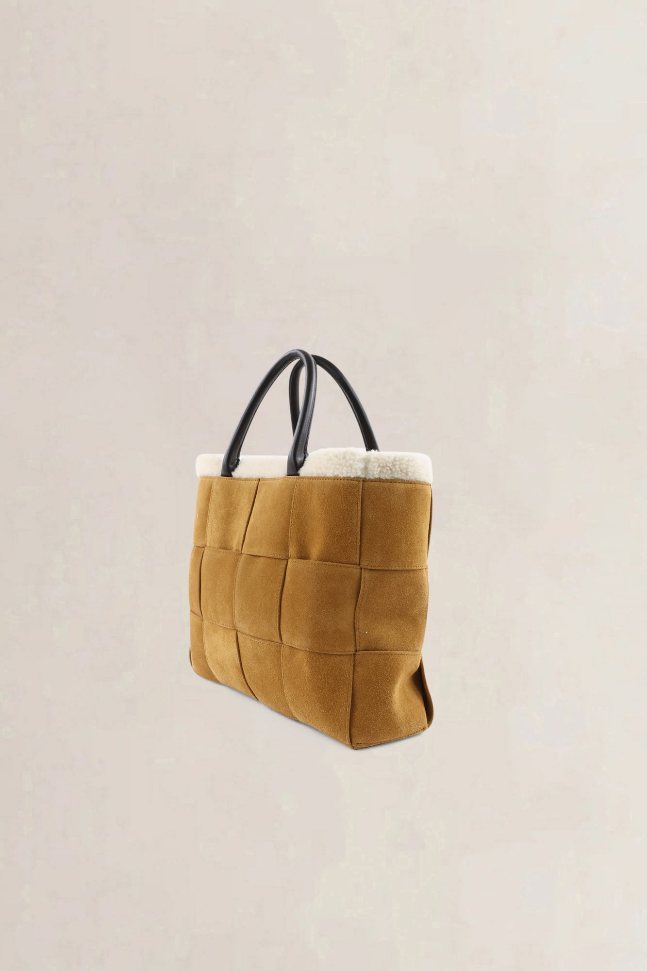 Bottega Veneta Camel Suede Small Arco Tote Bag